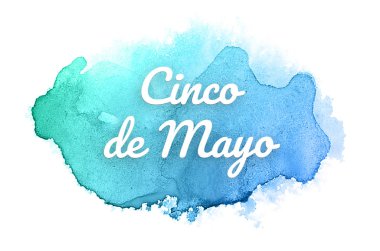 Kova boyası sıvı bir sıçrama ile soyut suluboya arka plan görüntüsü. Mavi ve turkuaz pastel tonları. Cinco de mayonez