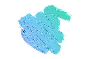 Smear ve ruj veya akrilik boya beyaz izole doku