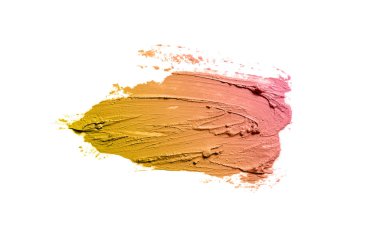 Smear ve ruj veya akrilik boya beyaz izole doku