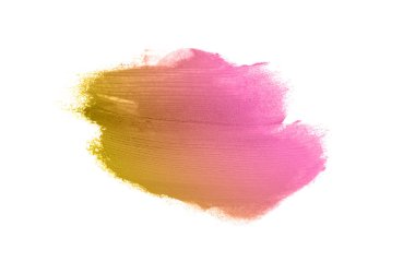 Smear ve ruj veya akrilik boya beyaz izole doku