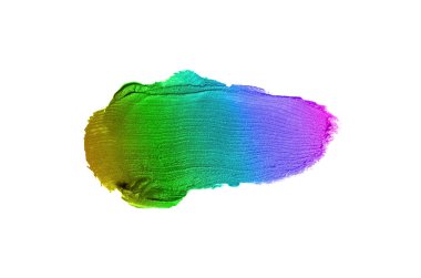 Smear ve ruj veya akrilik boya beyaz izole doku