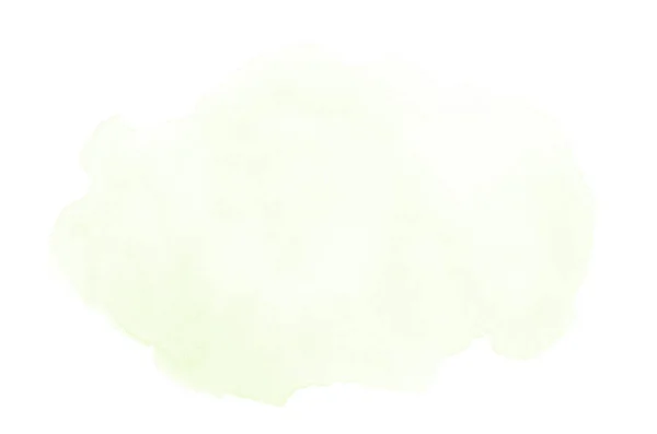 Beyaz üzerine izole edilmiş, sıvı bir kova boyası ile soyut suluboya arka plan görüntüsü. Yeşil tonları — Stok fotoğraf