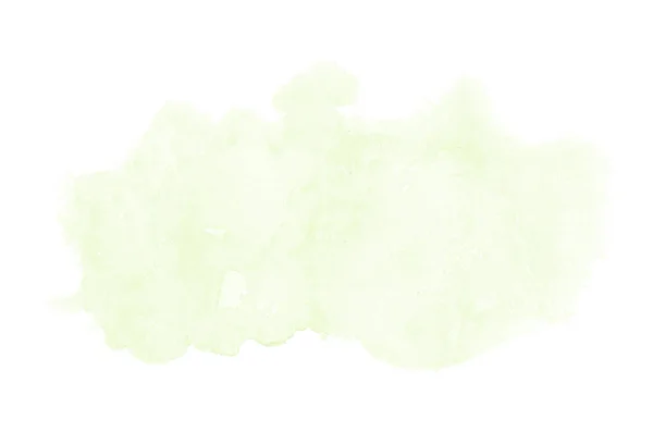 Abstract aquarel achtergrondafbeelding met een vloeibare Splatter van Aquarelle verf, geïsoleerd op wit. Groene tinten — Stockfoto