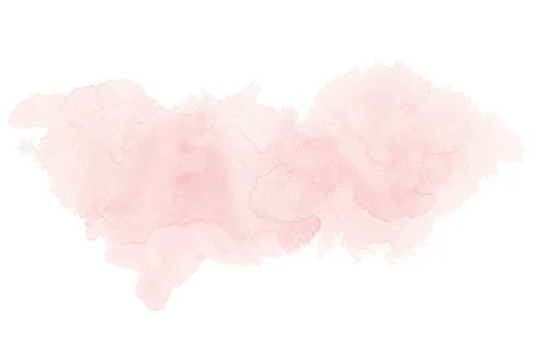Abstraktes Aquarell-Hintergrundbild mit einem flüssigen Spritzer Aquarellfarbe, isoliert auf Weiß. Rottöne — Stockfoto