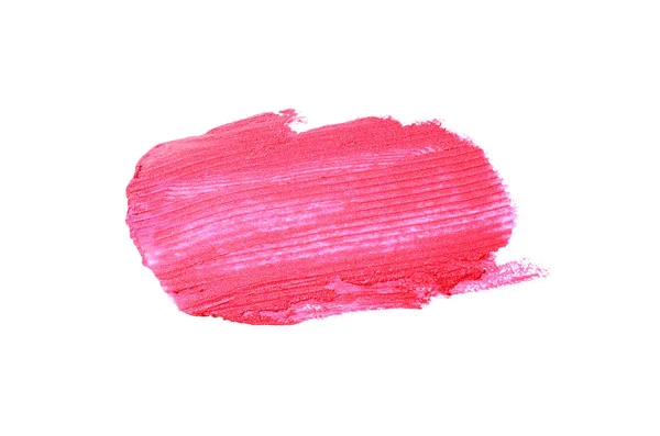 Kenet és textúra a rúzs vagy akril festék izolált fehér háttér. Bíbor szín — Stock Fotó