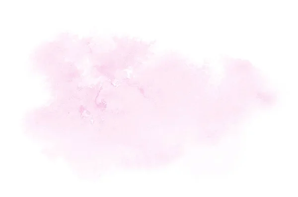 Abstract watercolor background image with a liquid splatter of aquarelle paint, isolated on white. Pink tones — Stock Photo, Image