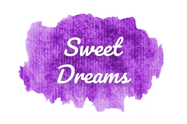 Abstract watercolor background image with a liquid splatter of aquarelle paint. Purple tones. Sweet Dreams — Zdjęcie stockowe