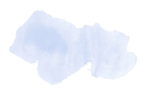 Imagen de fondo de acuarela abstracta con una salpicadura líquida de pintura acuarela, aislada en blanco. Tonos azules —  Fotos de Stock