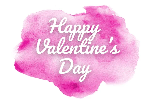 Imagen de fondo de acuarela abstracta con una salpicadura líquida de pintura acuarela. Tonos rosados. Feliz día de San Valentín — Foto de Stock