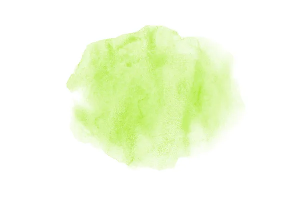 Abstract aquarel achtergrondafbeelding met een vloeibare Splatter van Aquarelle verf, geïsoleerd op wit. Groene tinten — Stockfoto