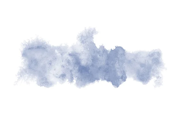 Obraz pozadí abstraktní akvarel s tekutým koláčem z akarelle barvy, izolované na bílém. Tmavě modré tóny — Stock fotografie
