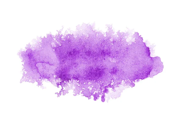 Image abstraite de fond aquarelle avec une éclaboussure liquide de peinture aquarelle, isolée sur blanc. Tons violets — Photo