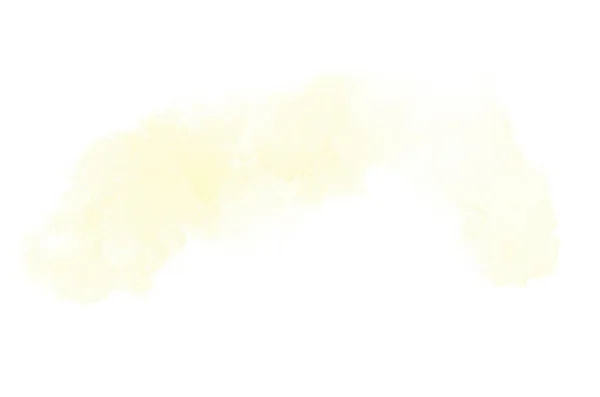 Imagen de fondo de acuarela abstracta con una salpicadura líquida de pintura acuarela, aislada en blanco. Tonos amarillos — Foto de Stock
