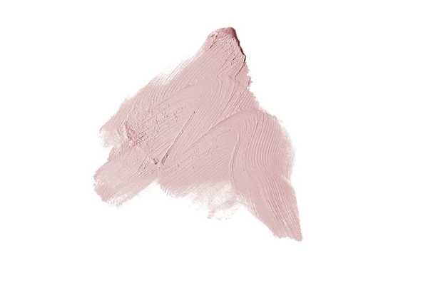 Smear och textur av läppstift eller akrylfärg isolerad på vit bakgrund. Mörkröd färg — Stockfoto