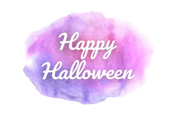 Abstraktes Aquarell-Hintergrundbild mit einem flüssigen Spritzer Aquarellfarbe. Violettöne. fröhliches Halloween — Stockfoto