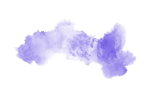 Αφηρημένη εικόνα φόντου υδατογραφίσματος με υγρή διασπορά χρώματος Aquarelle, απομονωμένη σε λευκό. Βιολετί αποχρώσεις — Φωτογραφία Αρχείου