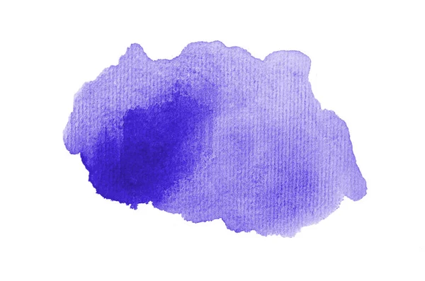 Imagen de fondo de acuarela abstracta con una salpicadura líquida de pintura acuarela, aislada en blanco. Tonos violetas — Foto de Stock