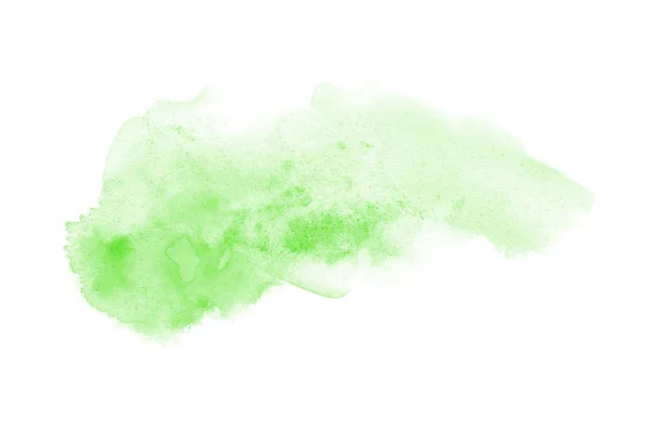 Abstract aquarel achtergrondafbeelding met een vloeibare Splatter van Aquarelle verf, geïsoleerd op wit. Groene tinten — Stockfoto