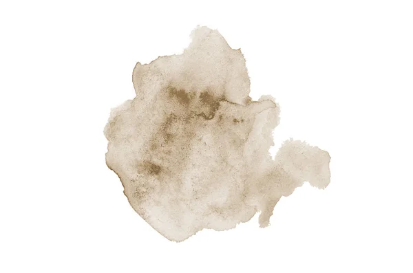 Abstrakcja akwarela obraz tła z ciekłym bryzg farby Aquarelle, izolowane na białym tle. Odcienie brązu — Zdjęcie stockowe
