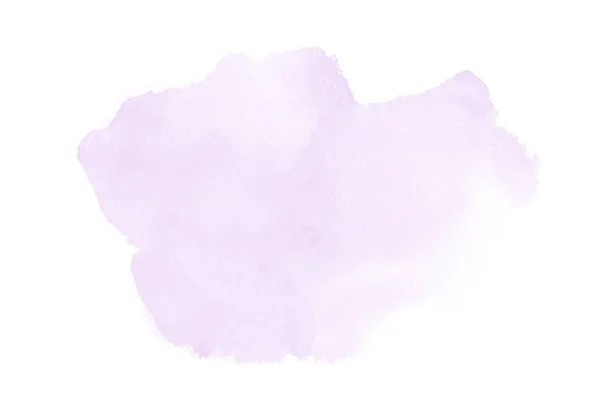 Image abstraite de fond aquarelle avec une éclaboussure liquide de peinture aquarelle, isolée sur blanc. Tons violets — Photo