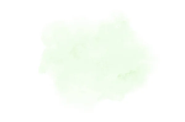 Image abstraite de fond aquarelle avec une éclaboussure liquide de peinture aquarelle, isolée sur blanc. Des tons verts — Photo