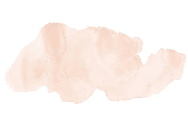 Abstraktes Aquarell-Hintergrundbild mit einem flüssigen Spritzer Aquarellfarbe, isoliert auf Weiß. Orangetöne — Stockfoto