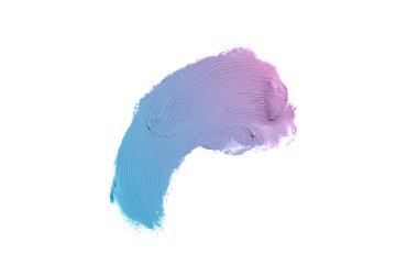 Smear ve ruj veya akrilik boya beyaz izole doku