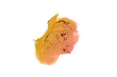 Smear ve ruj veya akrilik boya beyaz izole doku