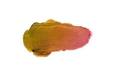 Smear ve ruj veya akrilik boya beyaz izole doku