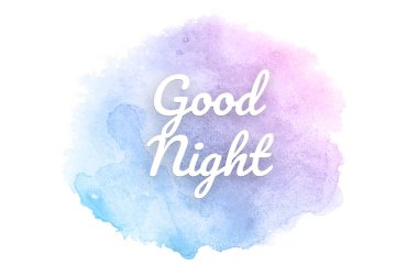 Kova boyası sıvı bir sıçrama ile soyut suluboya arka plan görüntüsü. Pembe ve mavi pastel tonları. İyi geceler