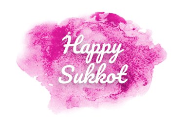 Kova boyası sıvı bir sıçrama ile soyut suluboya arka plan görüntüsü. Pembe tonları. Mutlu Sukkot