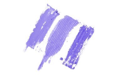 Yayma ve doku ruj veya akrilik boya beyaz arka plan üzerinde izole. Kontur lipgloss ya da sıvı oje renk örneği leke örneği. Güzellik kozmetik tasarım için öğe. Menekşe rengi