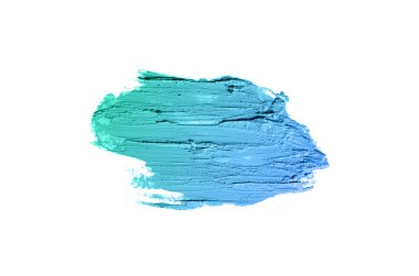 Smear ve ruj veya akrilik boya beyaz izole doku