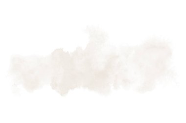 Beyaz üzerine izole edilmiş, sıvı bir kova boyası ile soyut suluboya arka plan görüntüsü. Kahverengi tonları