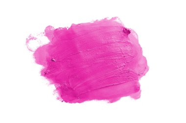 Smear ve ruj veya akrilik boya beyaz izole doku