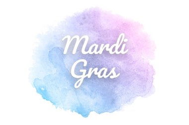 Kova boyası sıvı bir sıçrama ile soyut suluboya arka plan görüntüsü. Pembe ve mavi pastel tonları. Mardi gras