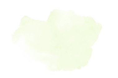 Beyaz üzerine izole edilmiş, sıvı bir kova boyası ile soyut suluboya arka plan görüntüsü. Yeşil tonları