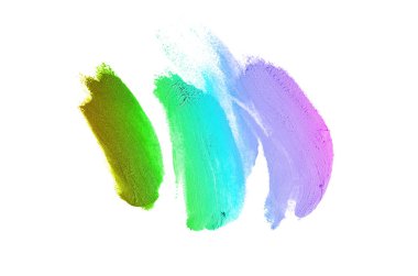 Smear ve ruj veya akrilik boya beyaz izole doku