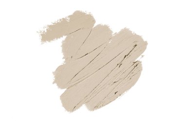 Smear ve ruj veya akrilik boya beyaz izole doku