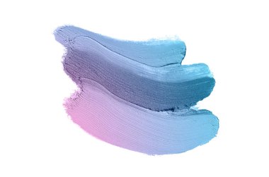 Smear ve ruj veya akrilik boya beyaz izole doku