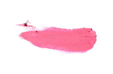 Smear ve ruj veya akrilik boya beyaz izole doku