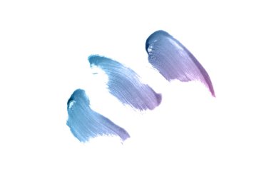 Smear ve ruj veya akrilik boya beyaz izole doku