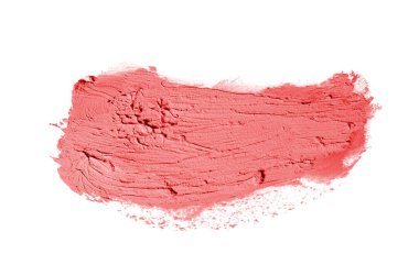 Smear ve ruj veya akrilik boya beyaz izole doku