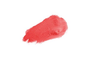 Smear ve ruj veya akrilik boya beyaz izole doku