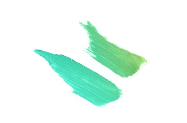 Smear ve ruj veya akrilik boya beyaz izole doku