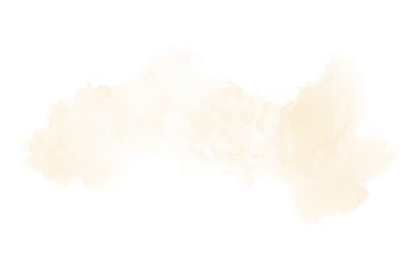 Beyaz üzerine izole edilmiş, sıvı bir kova boyası ile soyut suluboya arka plan görüntüsü. Açık turuncu tonları