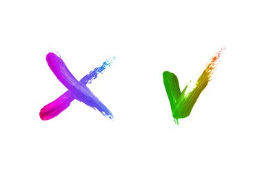 Parlak sıvı ruj yayma işareti ve çapraz beyaz arka plan üzerinde izole. Gökkuşağı rengi