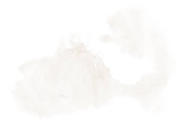 Beyaz üzerine izole edilmiş, sıvı bir kova boyası ile soyut suluboya arka plan görüntüsü. Kahverengi tonları