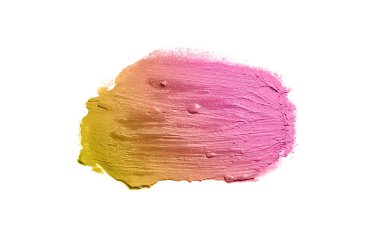 Smear ve ruj veya akrilik boya beyaz izole doku