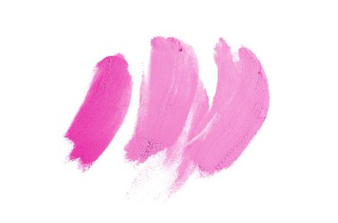 Smear ve ruj veya akrilik boya beyaz izole doku